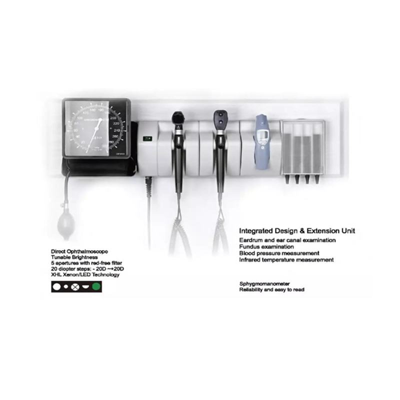 Medical portable Fiber  Optic Wall mounted diagnostic set Otoscope /Ophthalmos